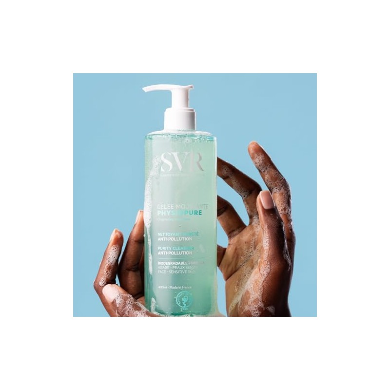 SVR Physiopure Gel Moussant Limpiador Desmaquillante, 400 ml
