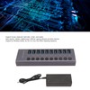 10 Port USB3.0 Hub Splitter Independent Power Supply Charging Data