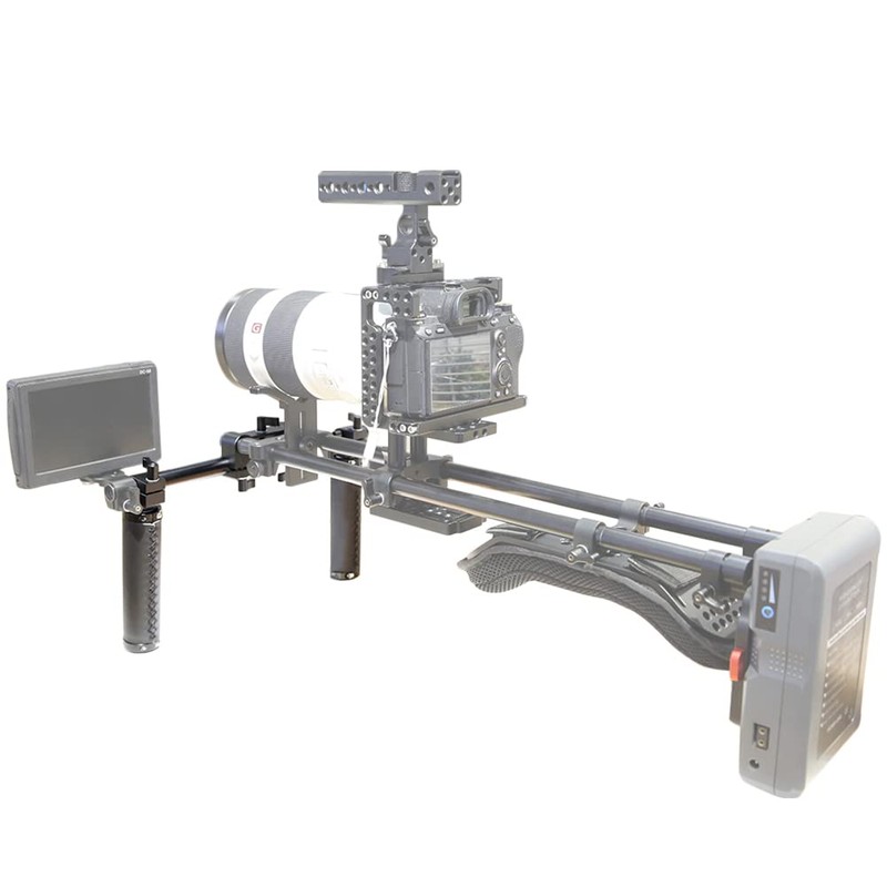 NICEYRIG Camera Handle Kit with 15mm Rod Clamp 30cm long