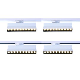 mirrea 20W Dimmable LED Array Track Lighting Heads White Painted Compatible with Single Circuit H Type Track Rail CRI 90 Warm White 3000K Beam Angle 30° for Wall Art or Shop Window Pack of 4