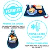 Flatbox 2-in-1 Insulated Lunch Bag & Placemat, Dark Blue/Light Blue/Red