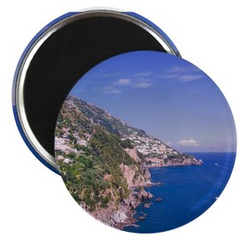 CafePress Beautiful Amalfi Coast Italy Magnets 2.25" Round Magnet, Refrigerator Magnet