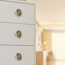 Little Lion in The Jungle Drawer Knob (Material : High Gloss Ceramic) Cabinet Knobs and Pulls for Home and Nursery Room Decor
