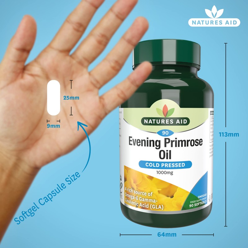Natures Aid Evening Primrose Oil 1000 Mg, 90 Capsules
