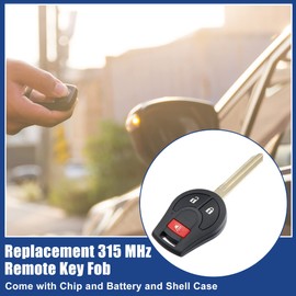 ACROPIX 315 MHz Key Fob Keyless Entry Remote Fit for Nissan Sentra NV200 NV1500 NV2500 NV3500 Sentra 2008-2013 for Nissan Rogue 2008-2015 CWTWB1U751 - Pack of 1 Black