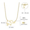 Sofia Milani - Women's Necklace 925 Silver Elephant Pendant, Gold,