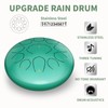 Rain Drum for Outside Garden, 8 Inches 11 Notes Steel