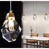 KOKAiZeeKi Diamond Crystal Pendant Light, 2 Pack Mini Ceiling Hanging