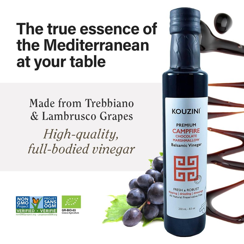 Kouzini Ultra Premium Chocolate Marshmallow Balsamic Vinegar (250ML Bottle)