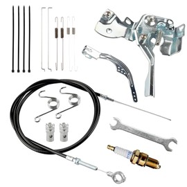 Retepif Throttle Linkage Assembly Kit and71 inch Go Kart Throttle Cable for Predator 212 196cc GX200 GX160 5.5hp 6.5hp Engine Coleman KT196 Manco ASW Kandi Yerf Dog Go Cart Parts