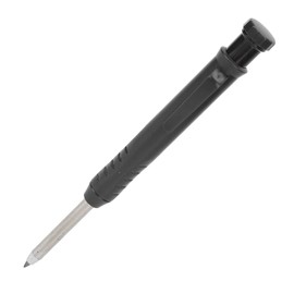 Carpenter Pencils, ABS Deep Hole Marker Mechanical Woodworking Pencil Carpenter Pencil In-built Sharpener for Metal Plastic Marking (Black)