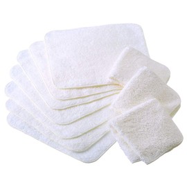 Hotel Handkerchief, Set of 10, Handkerchief Towel, Made in Japan, Senshu Towel (Approx. 7.9 x 7.9 inches (20 x 20 cm), Off-White