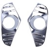 Pair Chrome Front Fog Light Cover Lamp Trims Paste Mounting