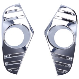 Pair Chrome Front Fog Light Cover Lamp Trims Paste Mounting Fit for RAV4 2019‑2021
