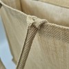 Natural Canvas Jute Tote Bags With Printed Design | Reusable
