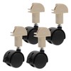 SUPVOX Flexible Pet Crate Casters 4pcs Cat Cage Rollers for