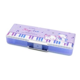 Klux Pencil Case, Elementary School Students, Soft Pencil Case, For Girls, Music Fairy Cat, Double Sided Opening, First Grade, Second Grade, Back to School, purple, Casual