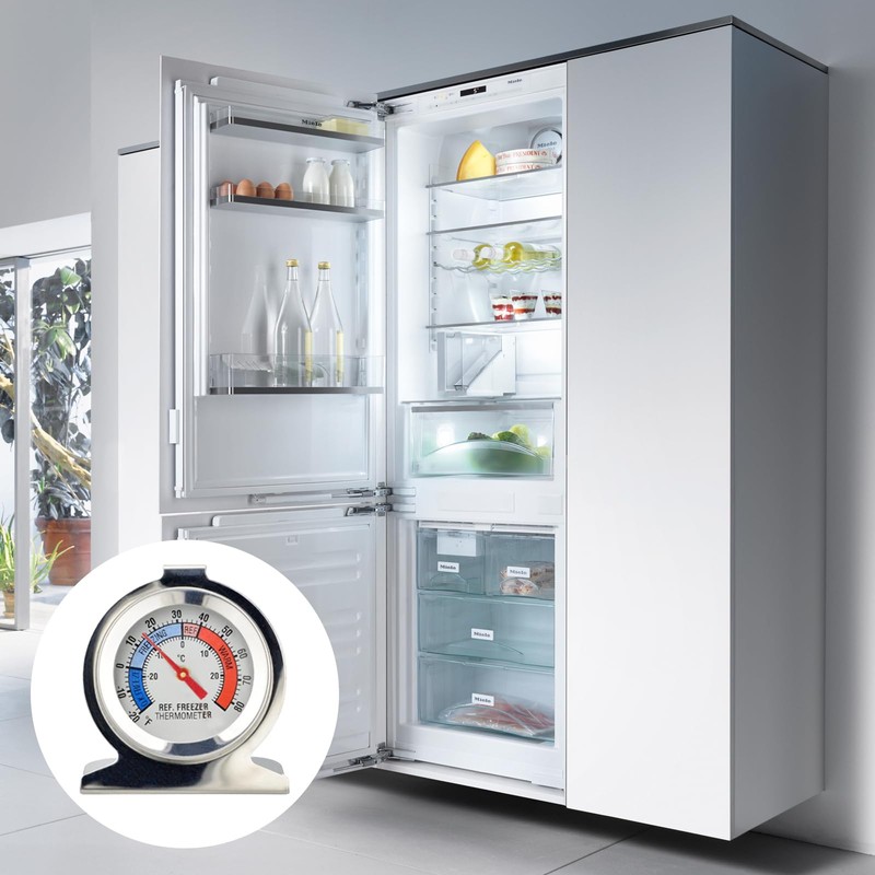 Voittozege 6 Pcs Refrigerator Thermometer, Large Dial Freezer Thermometer Classic