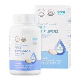 Atomy Vegetable Capsule Anchovy Single Fish Altige Omega 3 510mg x 180 Capsules (3 Months Supply) / 애터미 식물성 캡슐 엔초비 단일어종 알티지 오메가3 510mg x 180캡슐 (3개월분)