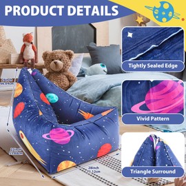 Meonum Sensory Chair for Kids Inflatable Peapod Autism Toys Sensory Toys for Kids with Autism Gift for Christmas Space Sensory Chair for Autistic Kids