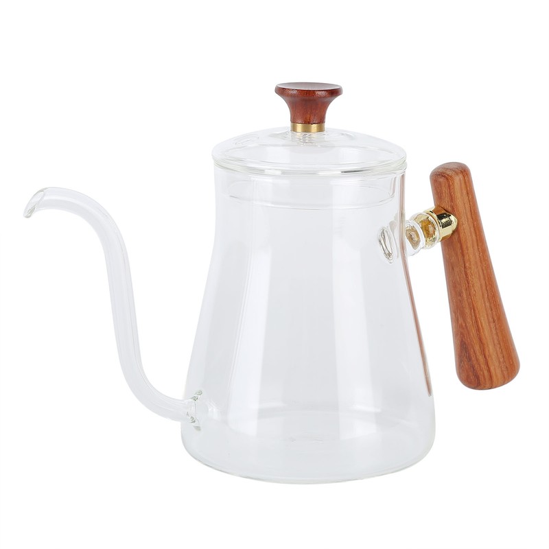 Coffee Kettle Pour Over High Borosilicate Glass Heat Resistant Round