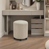 Get Set Style Ottoman with Wheels, Rolling Vanity Stool for