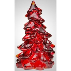 Holiday Christmas Trees - American Made - Mosser Glass USA - Medium 5 1/2" (Red)