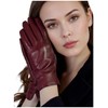 GSG Womens Genuine Leather Gloves Winter Touchscreen Fleece Lined Gloves