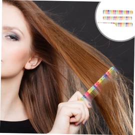 FRCOLOR 3Pcs Hair Cutting Combs Colorful Barber Combs for Hair Salon Styling Random Styles Durable Static for Precise Combing and Travel Use
