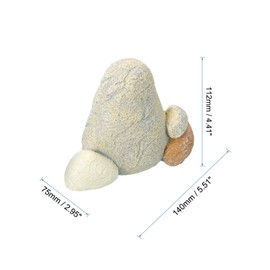 uxcell Fake Rock Hidden Key Box, Hide a Spare Key Waterproof Key Hider, Key Storage Lock Box Stone for Outside Garden Decoration, Light Grey