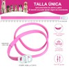 4 Pieza Collar con Hebilla, 65CM/26.6in (Rosa)