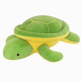 Xshelley 40 cm Green Turtle Plush Toys Pillow Soft Stuffed Sea Turtle Throw Pillow Cute Rabbit fur plush Animal Dolls for Kids Toys Gift