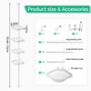 shuang qing 4-Tier Corner Shower Caddy Tension Pole Organizer -