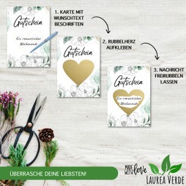 Voucher to Fill Yourself with Scratch Sticker | Card to Write Yourself | Birthday Card | Gifts for Women, Girlfriend | Cinema Voucher, Travel Voucher