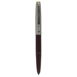 pluma ligera clásica fuente 329, tapa de plata, punta fina, de color rojo                                                                             