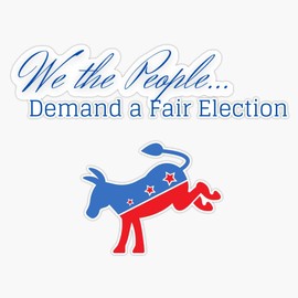 We The People Demand A Fair Election Sticker Bumper Sticker Vinyl Decal 5"
