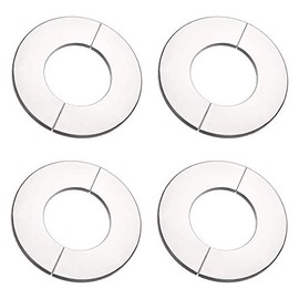 uxcell Wall Split Flange, Stainless Steel Round Escutcheon Plate for 24mm Diameter Pipe 4Pcs