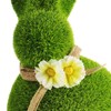 Com-Four® Decorative figures, green ceramic Easter figures, with moss like