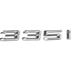 Fidida 335i Emblem Decal Car Numbers Letters Emblem Plating Badge 3D Metal Style Fit for 335i Accessories Silver