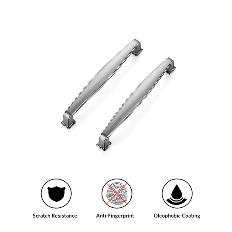 Ravinte 5 Pack Solid 5 Inch Kitchen Cabinet Handles Brushed