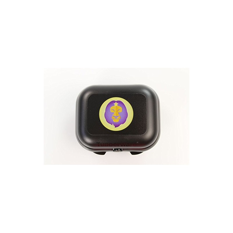 TUPPERWARE Mini Oyster Box Keeper black Zodiac The Lion Leo