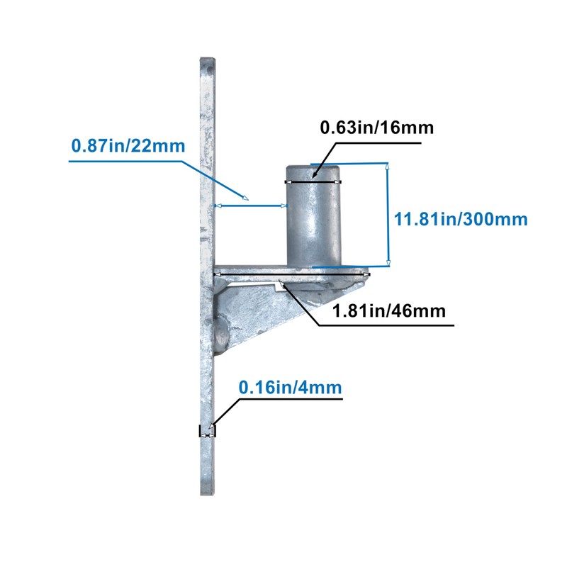 Dailydanny Wall Mount Gate Hinge Chain Link Fence Gate Hinges