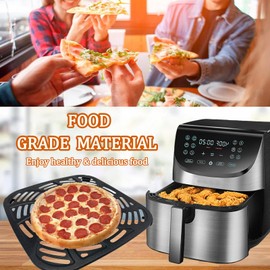 HQT 8QT Square Air Fryer Tray for Gourmia GAF856 Air Fryers, Premium Nonstick Air Fryer Grill Pan Rack Grill Crisper Plate Tray Insert Grate Grid Shelf for 8QT Gourmia Air Fryers, Dishwasher Safe