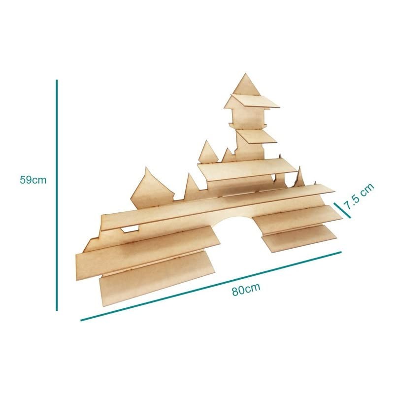 Repisa Estanteria Para Juguetes Castillo Mdf 6 Mm