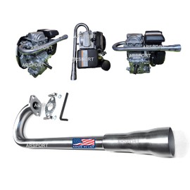 Exhaust pipe Header Compatible with Hond* GX100, GC160, GC190 Motorized bicycles or mini bikes!