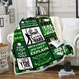 CYREKUD Golf Gifts for Men Women,Golf Throw Blanket,Funny Golf Gifts,Golf Gifts for Men Golfers,Golf Ball Gifts for Men,Mens Golf Gifts Ideas,Golf Clubs Golfer Blanket for Bed Sofa 50" x 60"