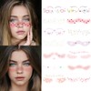 14 Sheets Face Temporary Tattoos Stickers for WomenGlitter Butterfly Heart