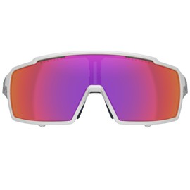 720armour A-Fei Sports Sunglasses, UV400 Protection, for Running, Cycling, Baseball (Matte Silver Frame With Red Lens)