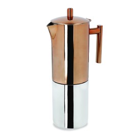 La Cafetière Copper Stovetop Espresso Maker, Stainless Steel, 600ml