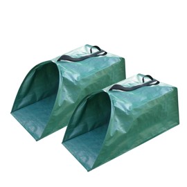 Pilntons 2 pack 53 gallons Leaf Collector Reusable Yard waste bags Heavy Duty Extra Large lawn Leaf Bags Chute With Handles Garden dustpan Bags for Leaves Debris Grass Clipping